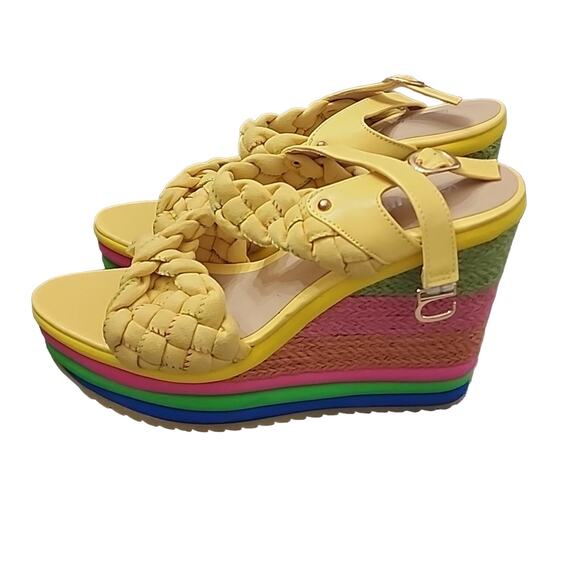Ruilian Rainbow Platform Wedge Sandals, EU43 - Picture 5 of 7